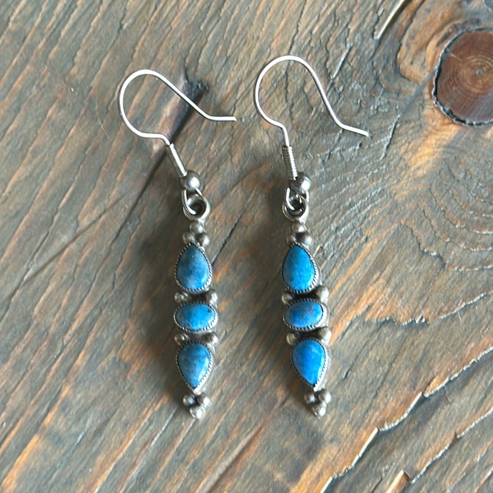 Don Lucas Denim Lapis Sterling Earrings